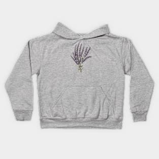 Lavender Plant Branch Elegant Kids Hoodie